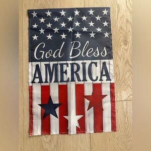 NWT 🇺🇸 Garden Flag Banner Patriotic 🇺🇸 God Bless America 🇺🇸❤️🙏🏼